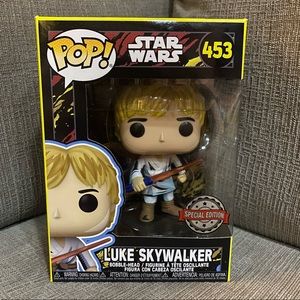 star wars retro series luke skywalker bobble-head funko pop! #453 BNIB
